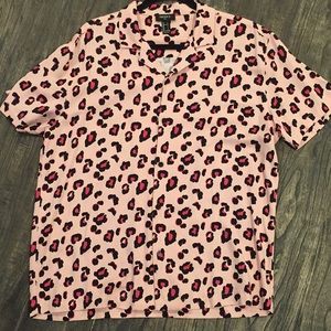 Forever 21 pink leopard spot shirt